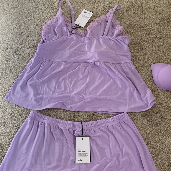 NWT Knix Lace Trim Modal Sleep set in Lavender - Picture 5 of 5